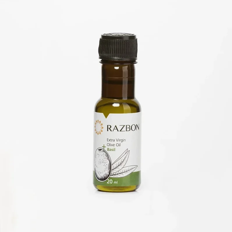 روغن زیتون با بو فرابکر تک نفره با طعم ریحان رزبن - 20 میلی لیتر